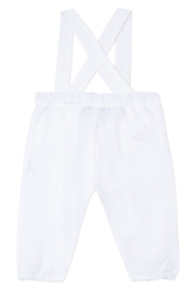 Askılı Keten Pantalon Blanc - Beyaz - 9M