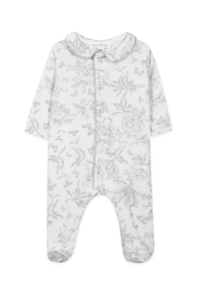 Çiçek Desenli Tulum Toile de Jouy