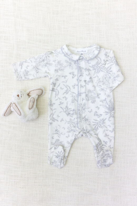 Çiçek desenli tulum Toile de Jouy Gris clair rayé - 3M