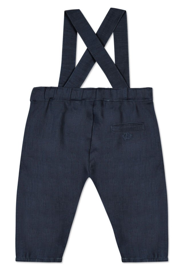 Askılı Keten Pantalon Marine - Lacivert - 6M