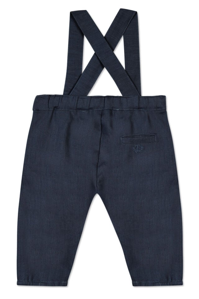 Askılı Keten Pantalon Marine - Lacivert - 6M
