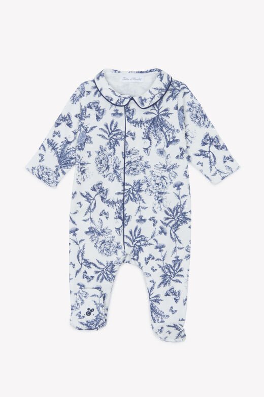 Tulum Toile de Jouy Marine - Lacivert - 9M