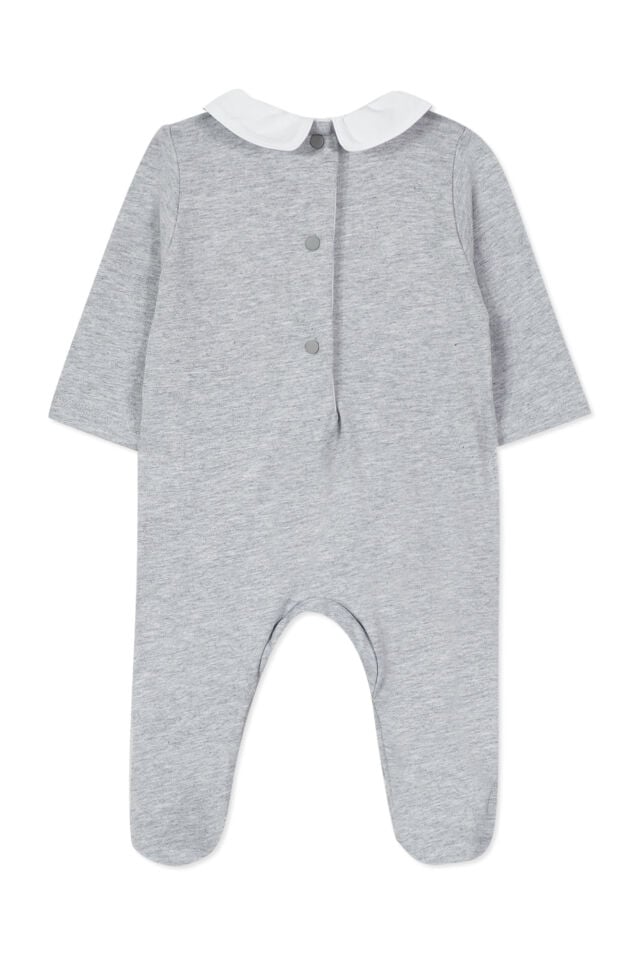 İnce koton Tulum Gris clair rayé - 9M