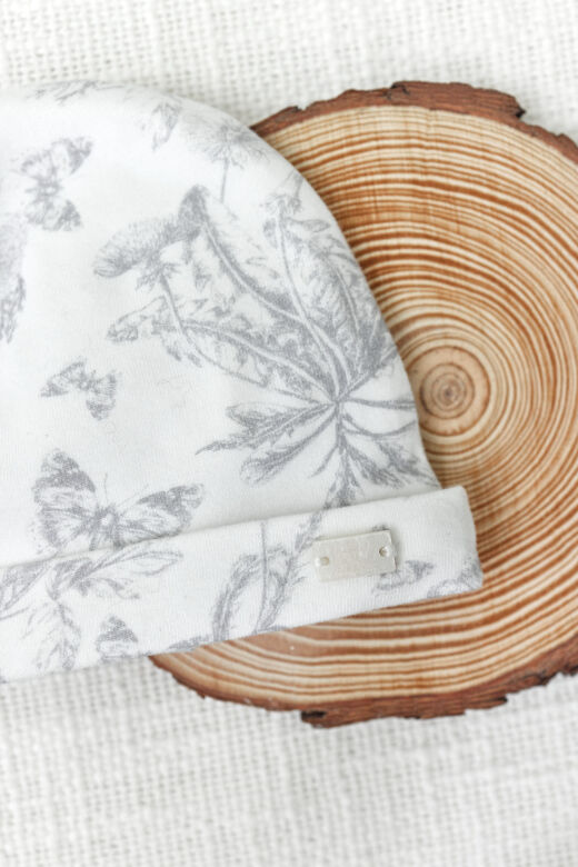 Çiçek desenli Bone Toile de Jouy Lacivert - T0