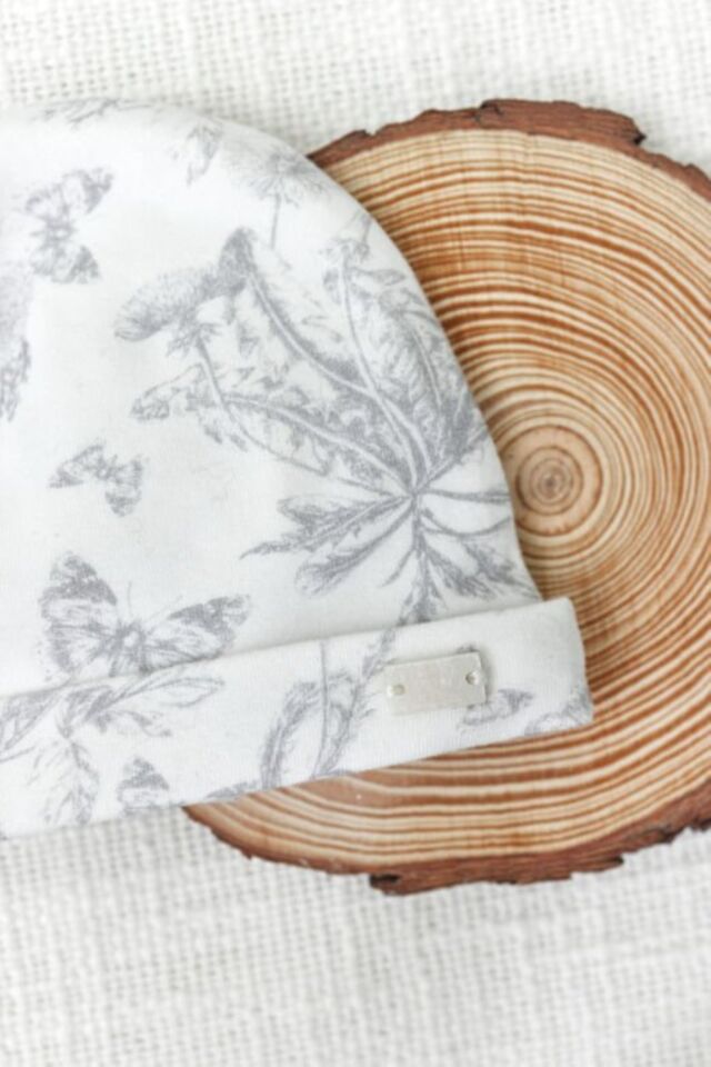 Çiçek Desenli Bone Toile De Jouy Lacivert - T2
