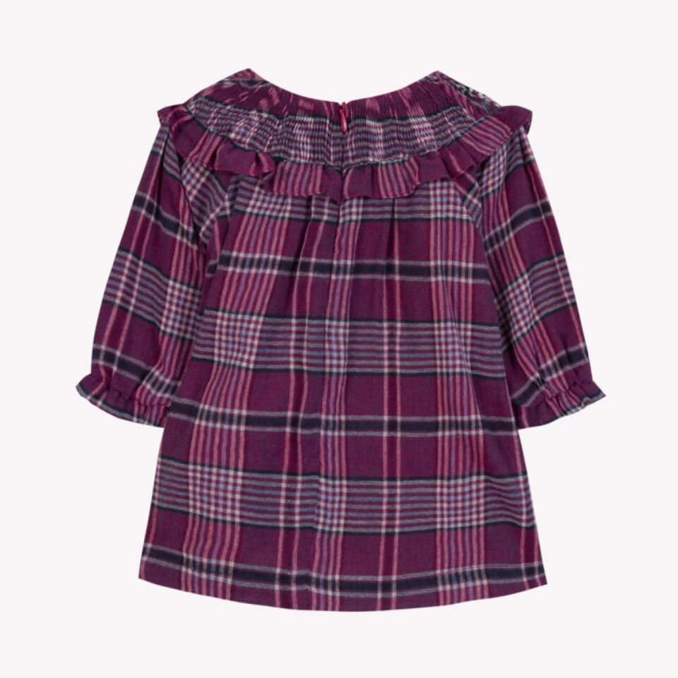 Kareli Elbise Bordo - 3Y