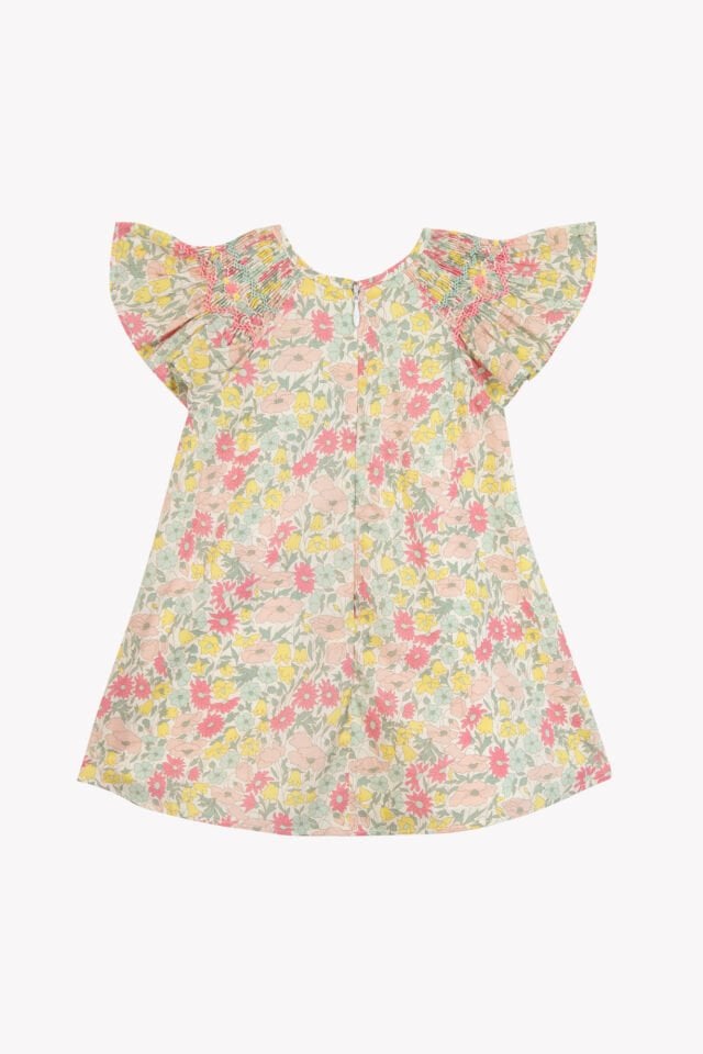 kısa kollu desenli Elbise Citrus - Soft sarı - 18M