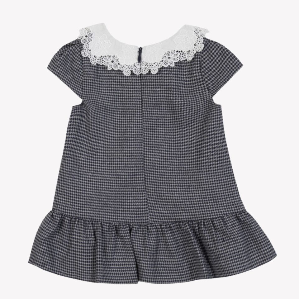 Dantel Yakalı Elbise Lacivert - 3Y