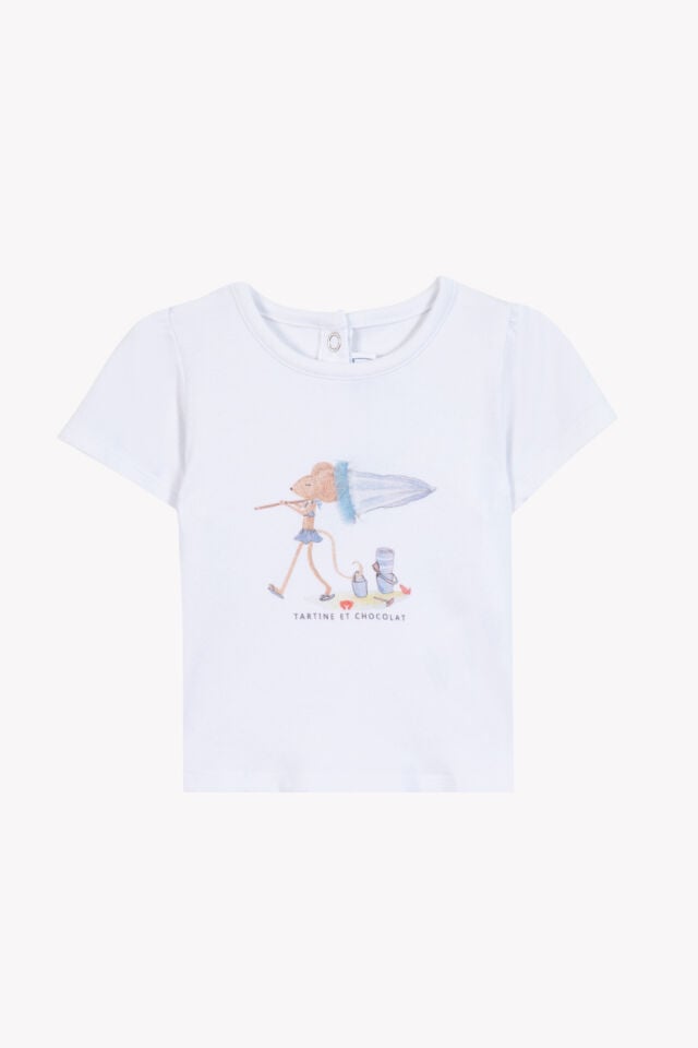 Coton T-Shirt Blanc - Beyaz - 9M