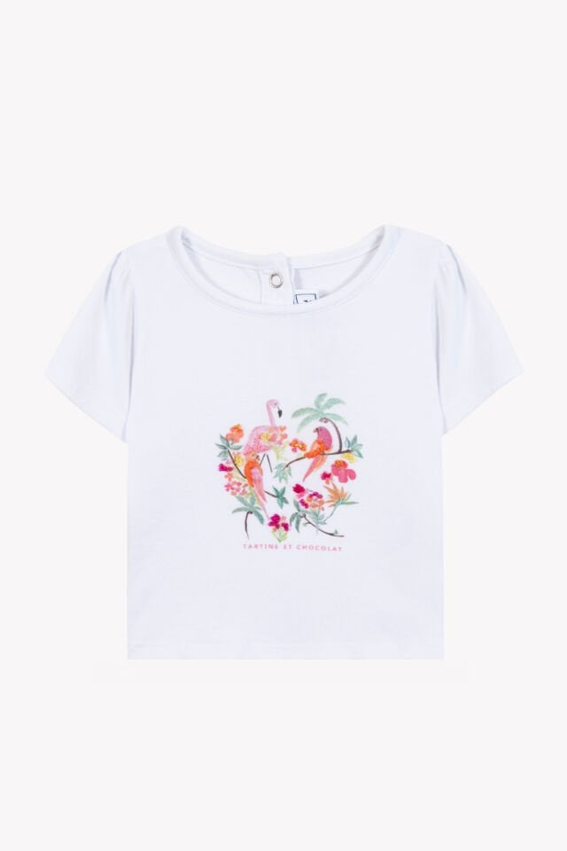 Coton T-Shirt Vermillon - Turuncu kırmızı - 3Y