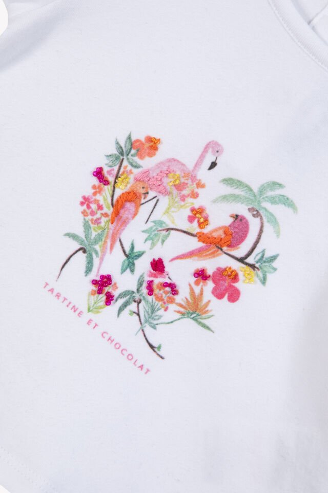 Coton T-Shirt Vermillon - Turuncu kırmızı - 3Y