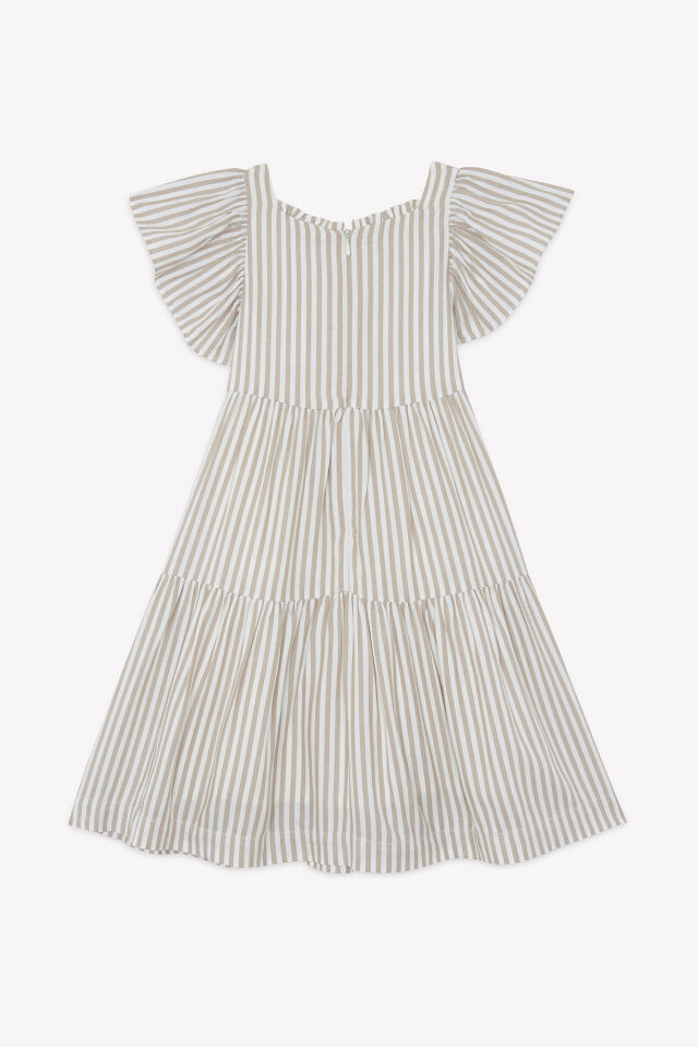 çizgili Elbise Châtaigne - 6Y