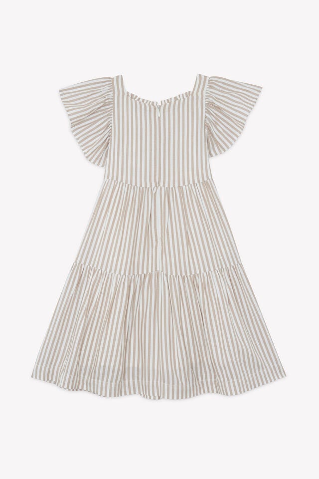 çizgili Elbise Châtaigne - 6Y