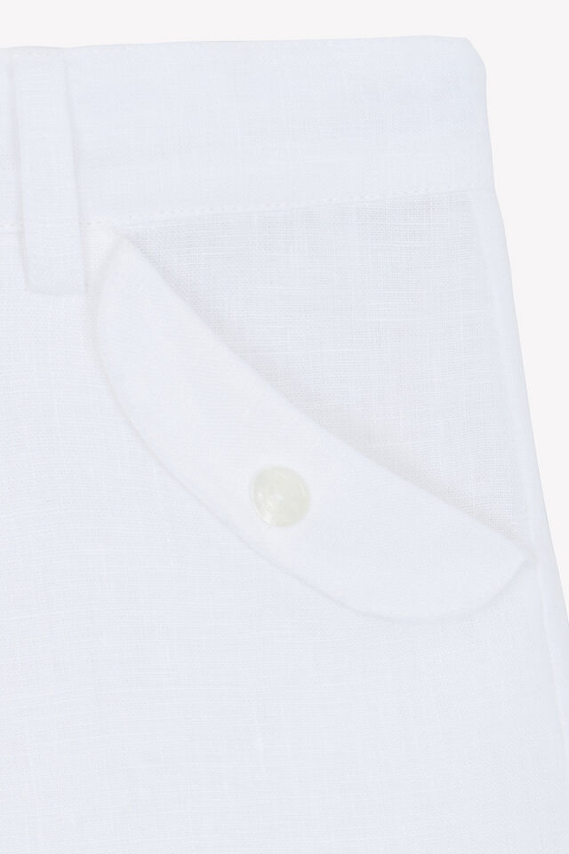 Keten Şort Blanc - 6Y