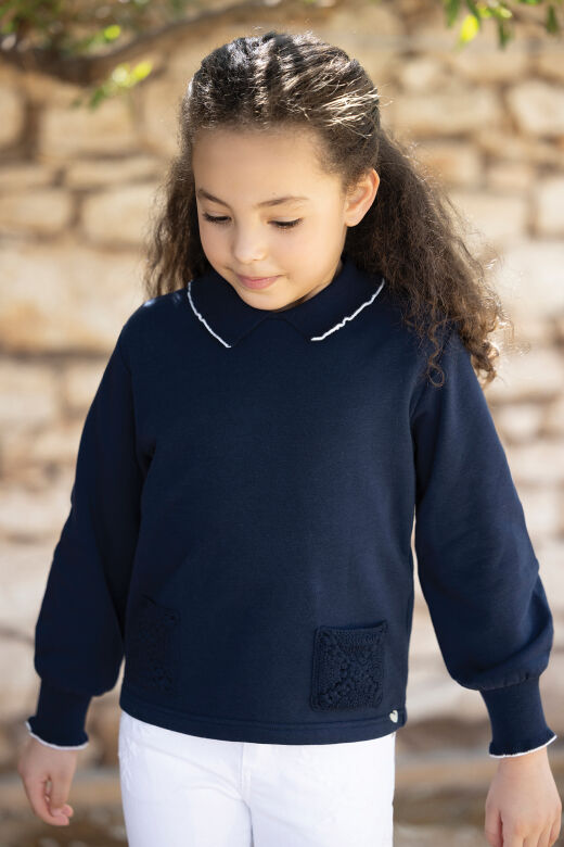Sweatshirt Marine - 6Y