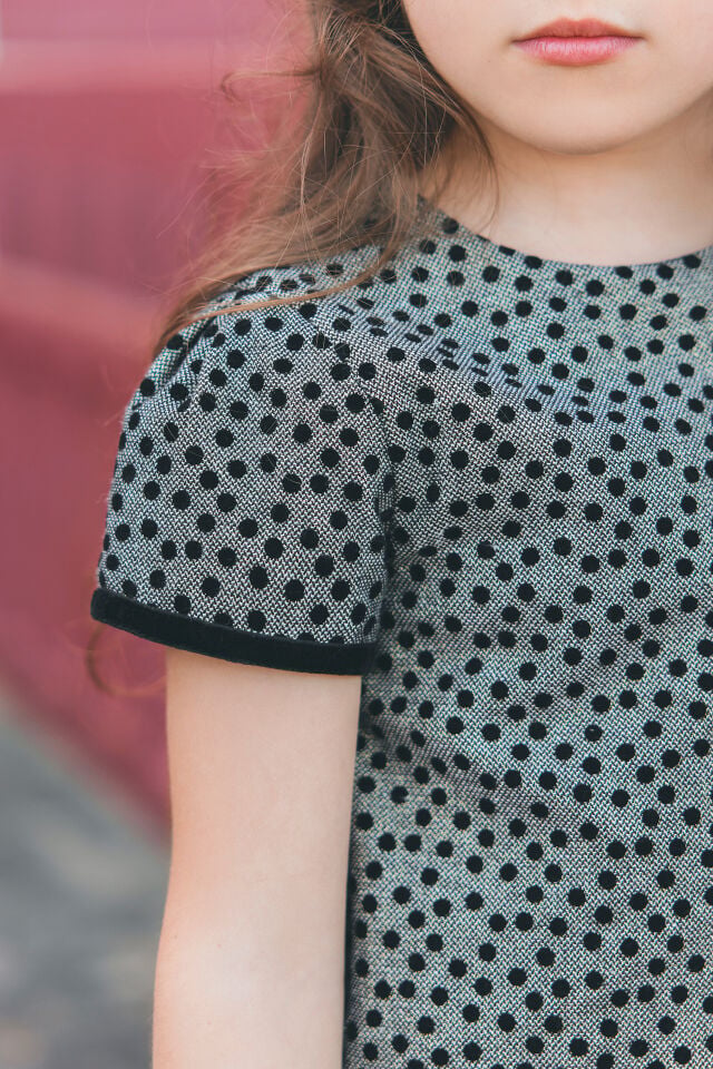 Mini Puanlı Şık Elbise Siyah - 5Y