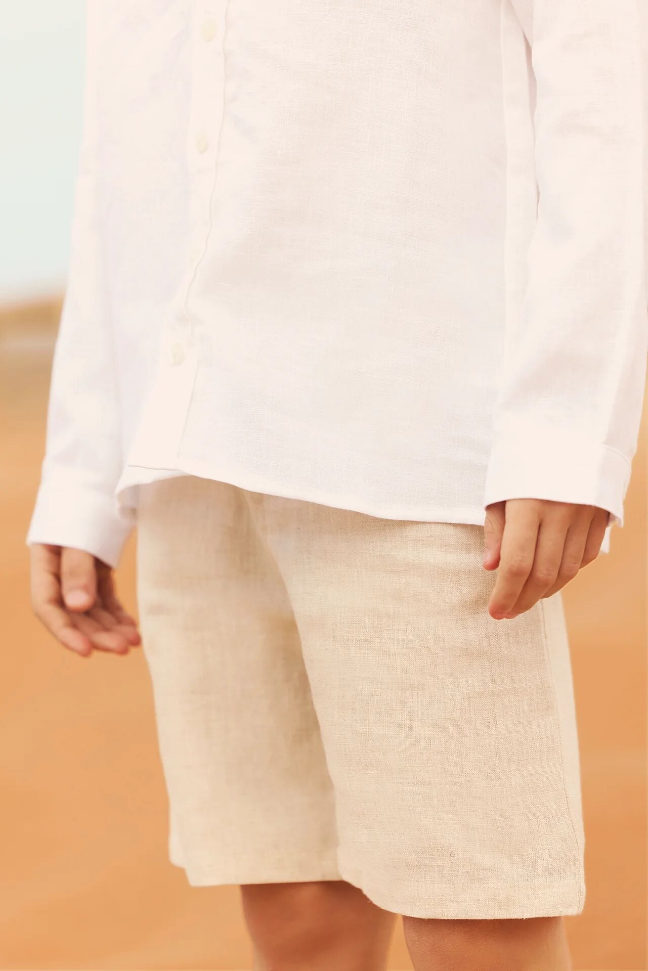 Keten Şort Sable - 8Y