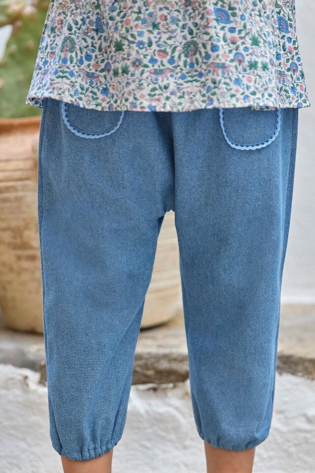 Cepli Coton Pantalon Indigo - Çivit mavi - 1Y