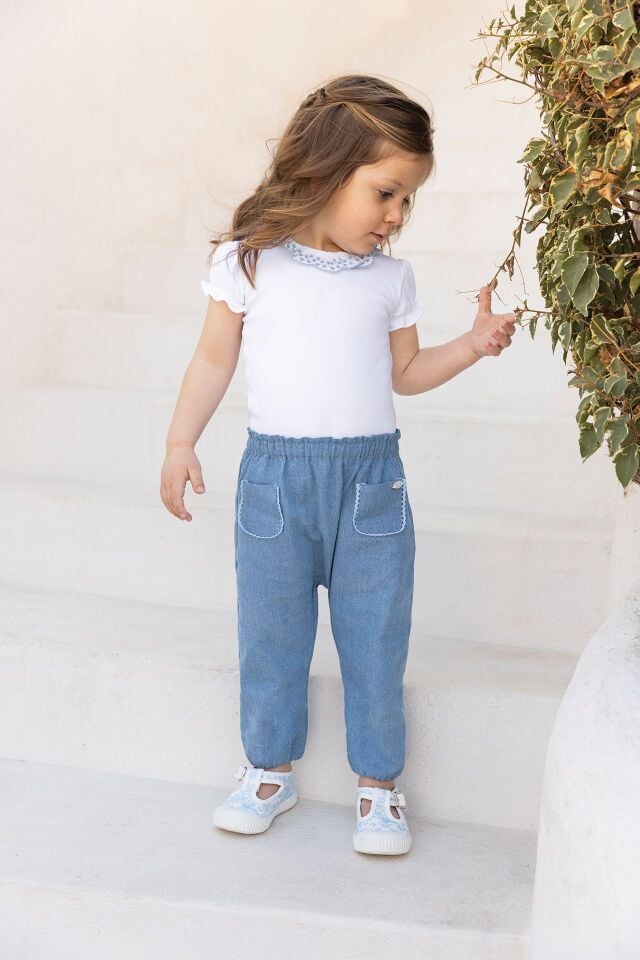 Cepli Coton Pantalon Indigo - Çivit mavi - 2Y