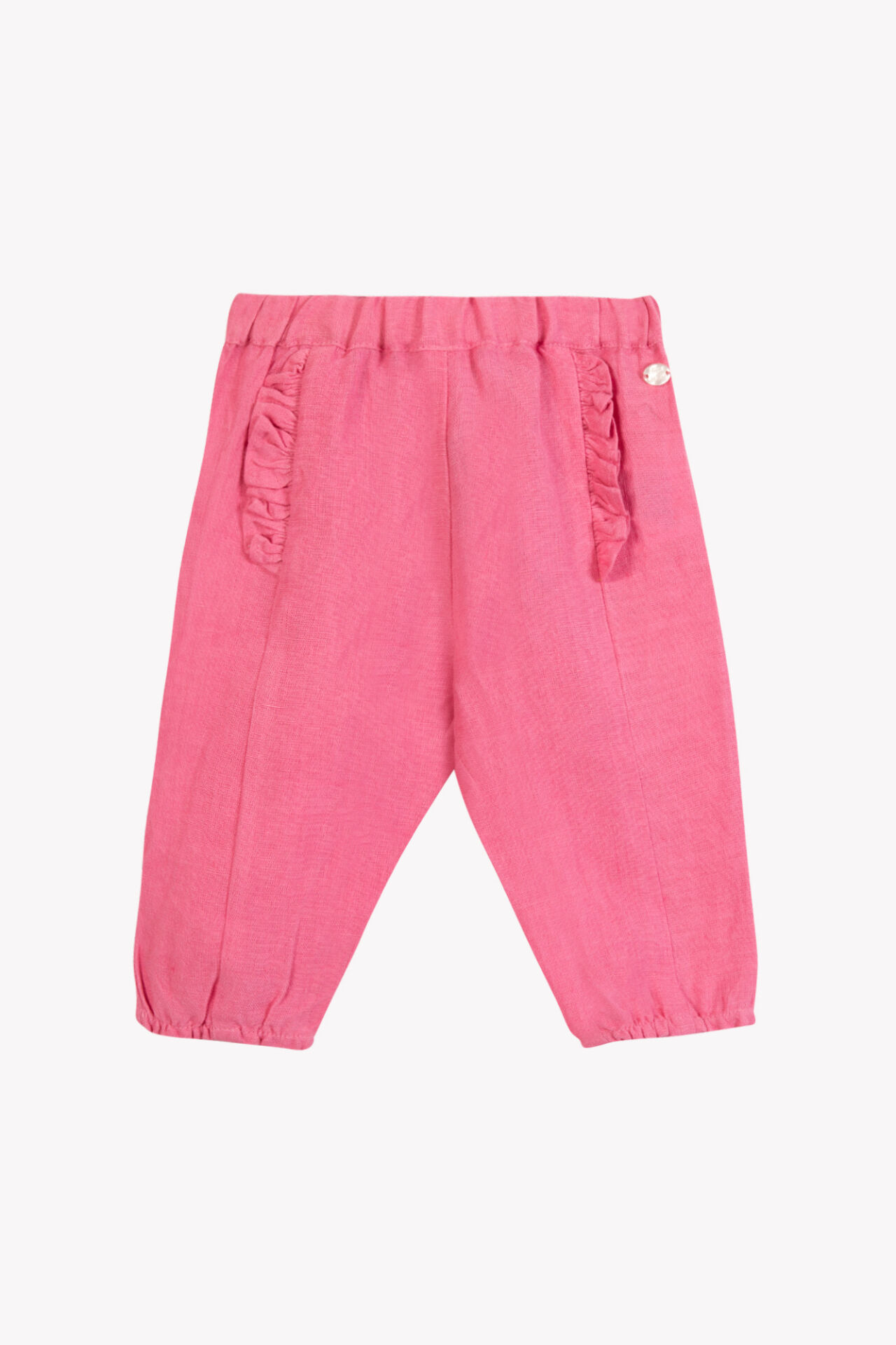 Düz Renk Keten Pantalon