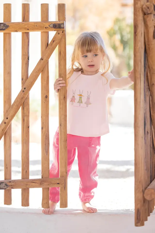 Düz Renk Keten Pantolon Bougainvillier - 3Y