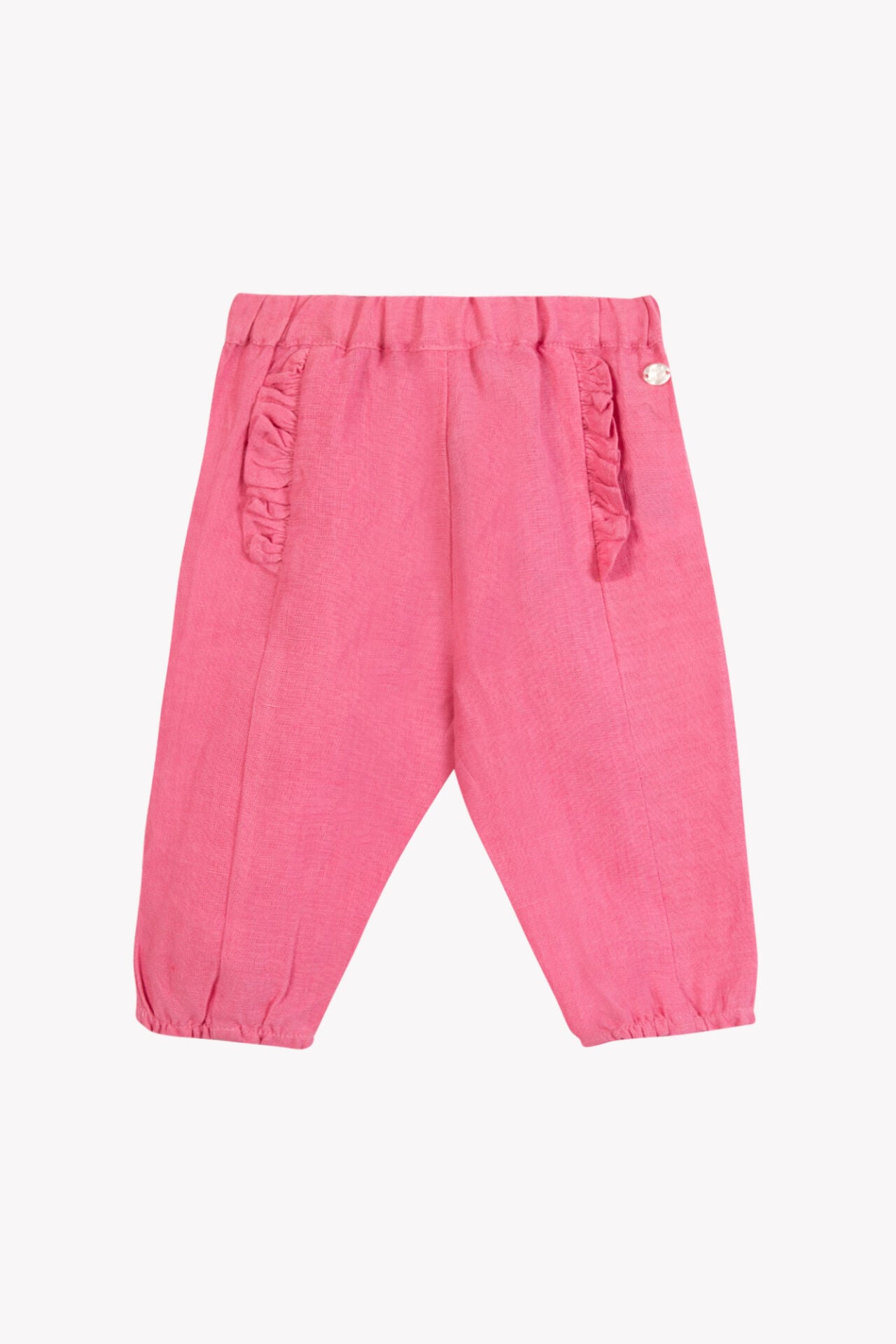 Düz Renk Keten Pantalon Bougainvillier - 3Y