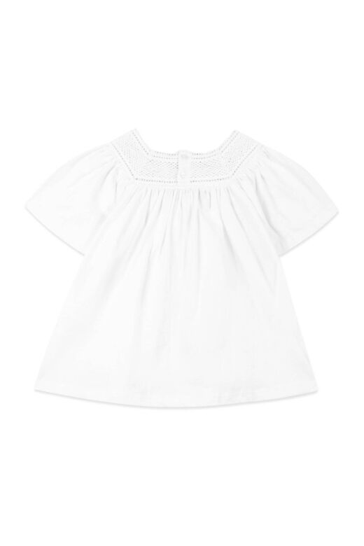 Dantel Yakalı T-Shirt Blanc - 3Y