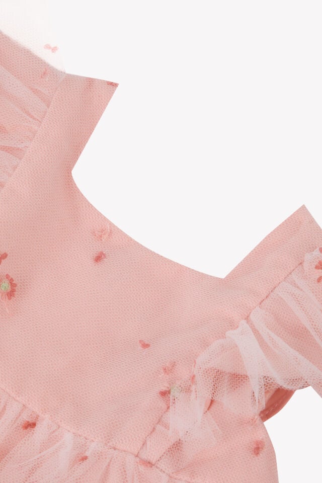 Şık Tül Elbise Pembe - 18M
