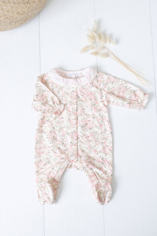 İnce Çiçekli Tulum Jardin Hivernal Rose pâle - 1M