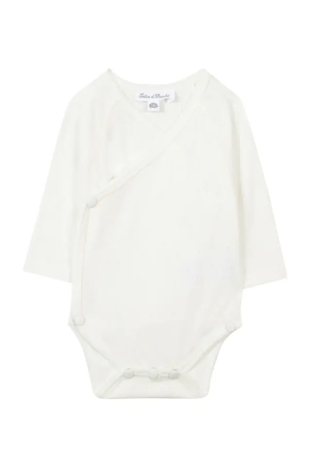 Yandan Açılan Uzun Kollu Bio Body Ecru - 6M