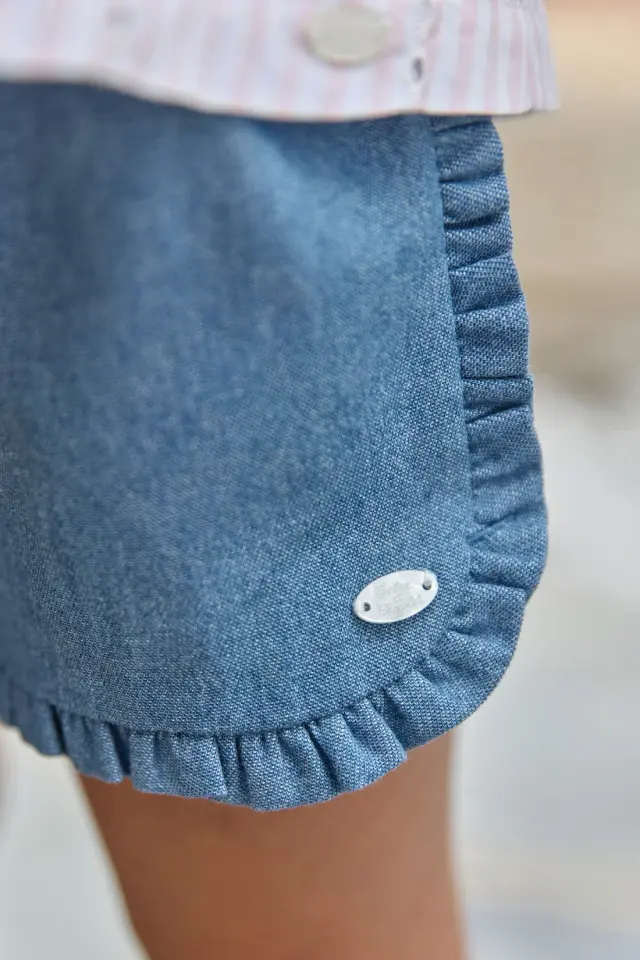 Coton Şort Indigo - 1Y