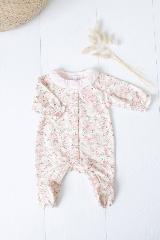 İnce Çiçekli Tulum Jardin Hivernal Rose pâle - Soft pembe - NAI