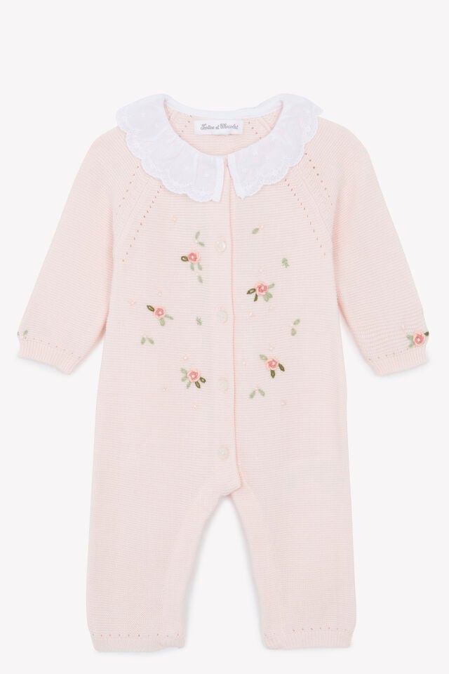 Triko Combilongue Rose pâle - 6M