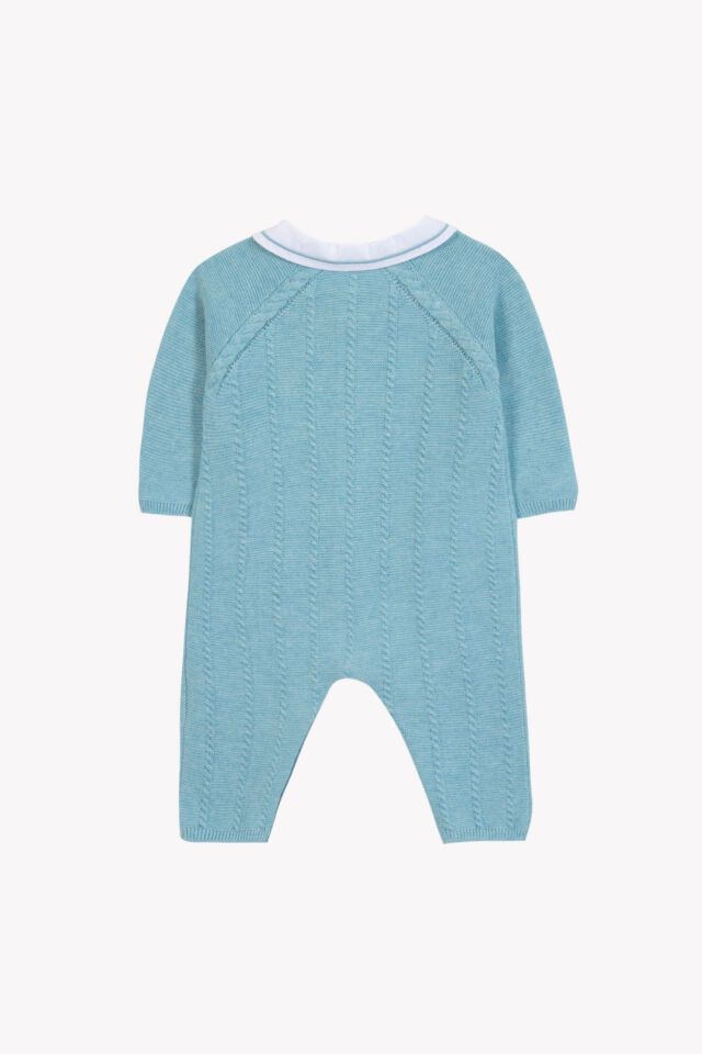 Triko Combilong Bleu horizon chiné - 9M