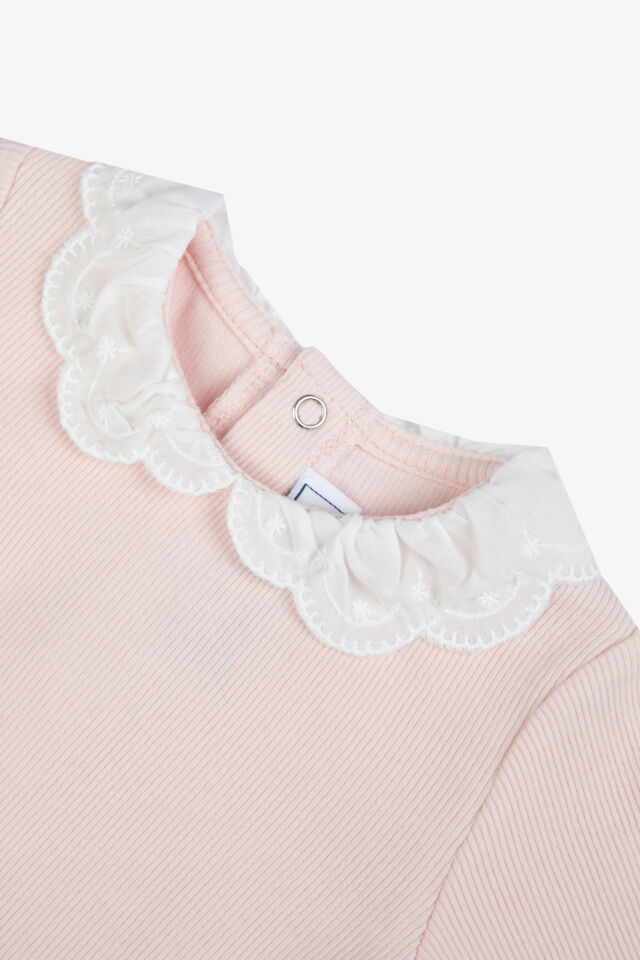 Fisto Yakalı Bluz Pembe - 4Y