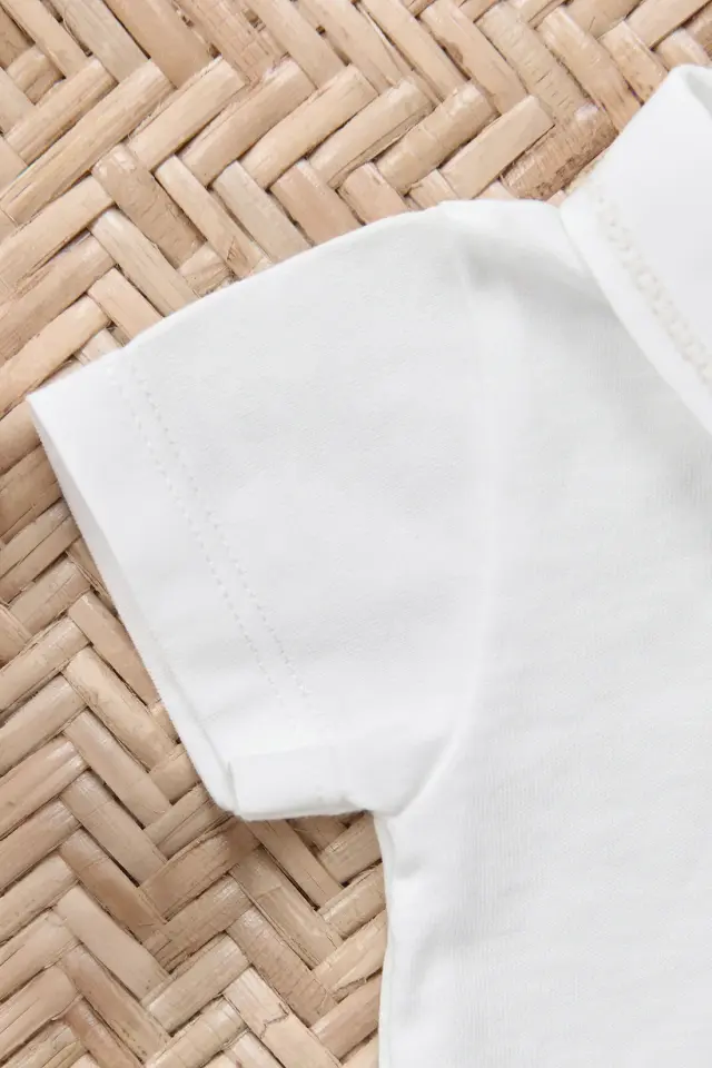 Kısa Kollu Düz Renk Body Beige - 3M