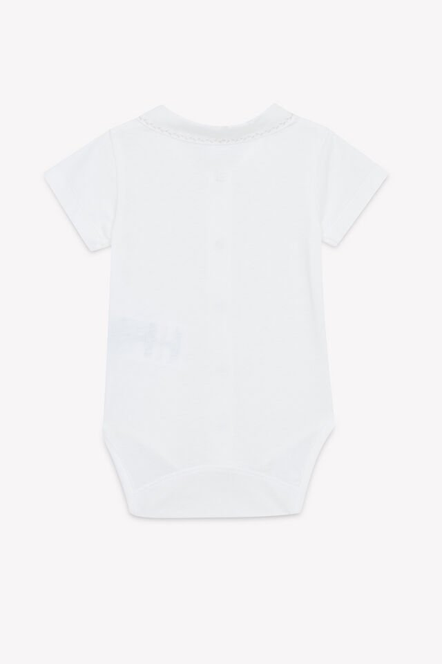 kısa kollu düz renk Body Beige chiné - 3M