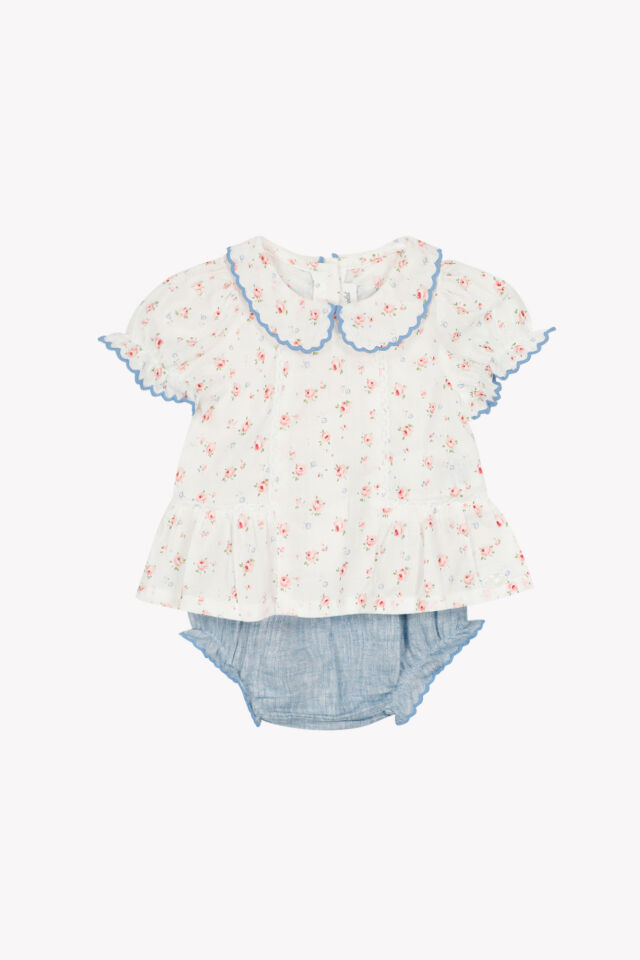 Tunik + Bloomer Set Nacre - Ekru - 6M