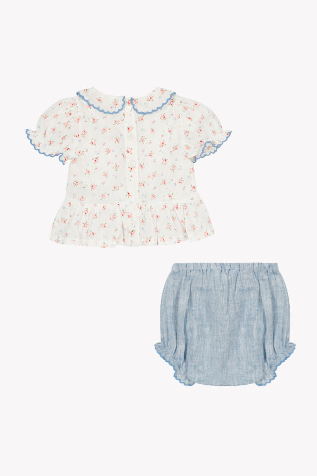 Tunik + Bloomer Set Nacre - Ekru - 6M