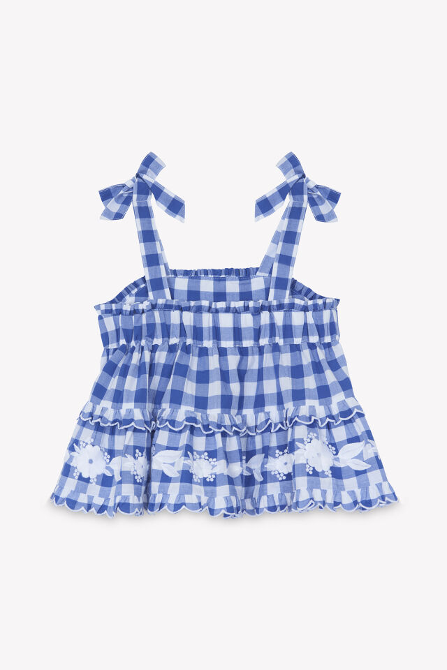 Askılı Bluz + Şort Set Bleu électrique - 3Y