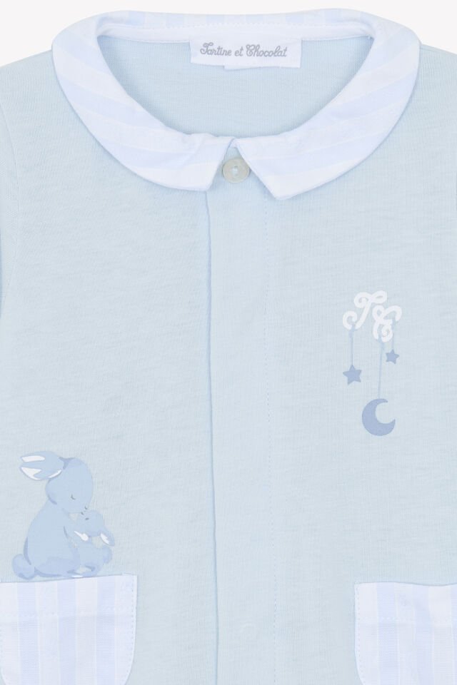 Garda Yakalı İnce Tulum Ciel - Soft mavi - 3M