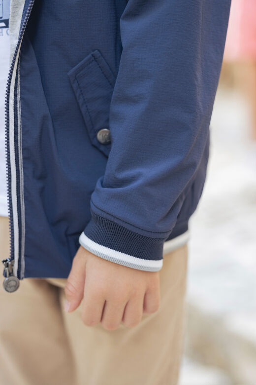 Kapüşonlu Mont Marine - Lacivert - 6Y