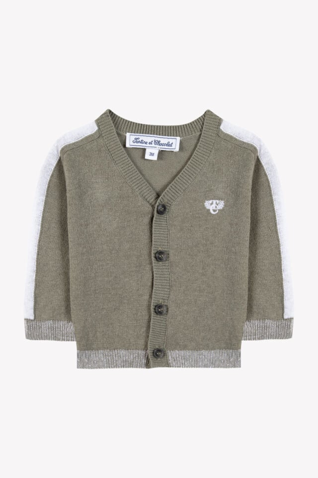 coton-keten Triko Hırka Fougère - 1Y