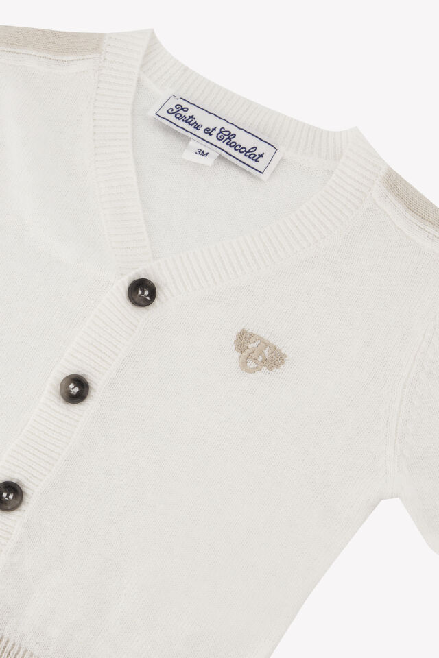 coton-keten Triko Hırka Nacre - 2Y