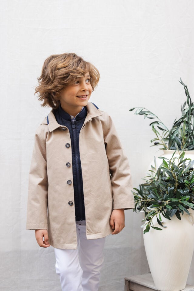 Kapüşonlu Trenchcoat Sable - 5Y