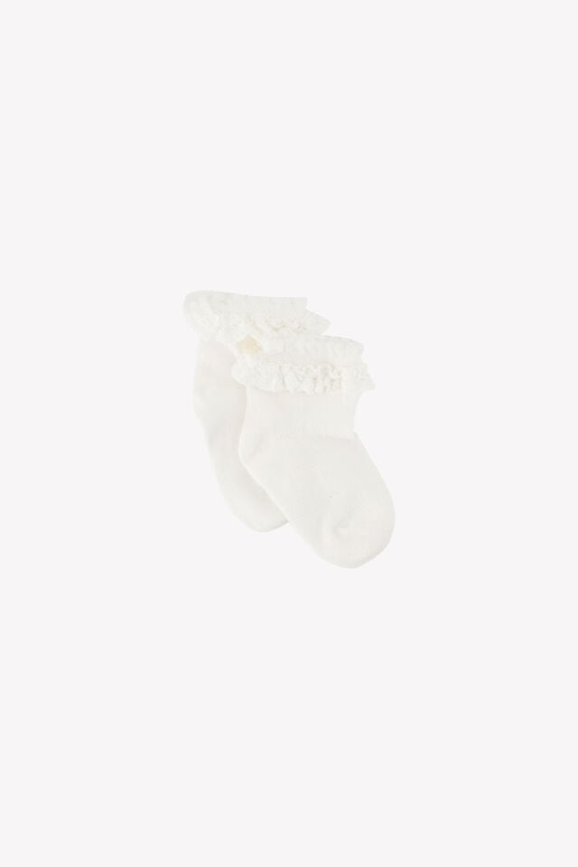 Bileği Fistolu Çorap Blanc - 23/24