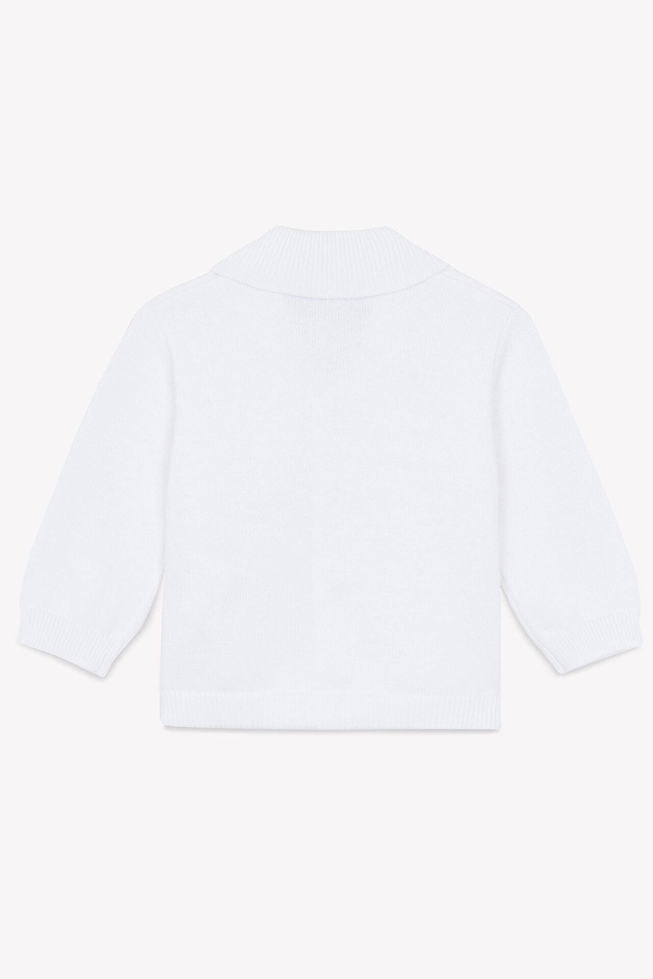 Düz Renk Triko Hırka Blanc - 1Y