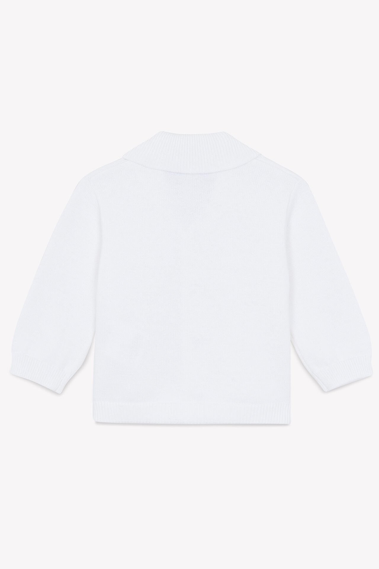 Düz Renk Triko Hırka Blanc - 3Y