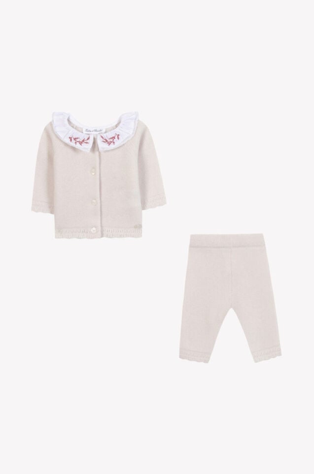 Hırka + Pantolon Takım Soft Pembe - 3M