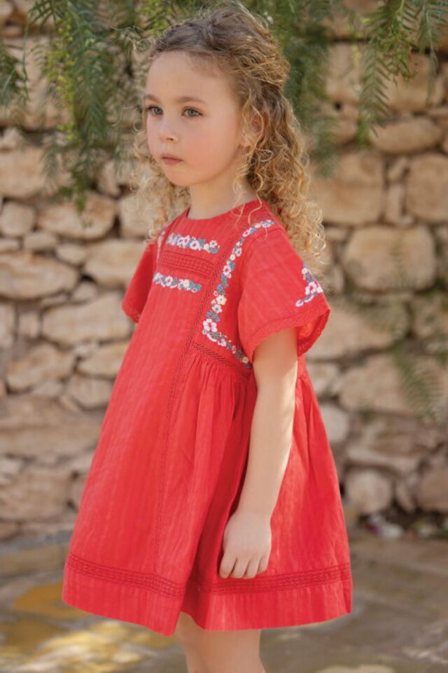 Çiçek nakışlı Elbise Bougainvillier - 2Y